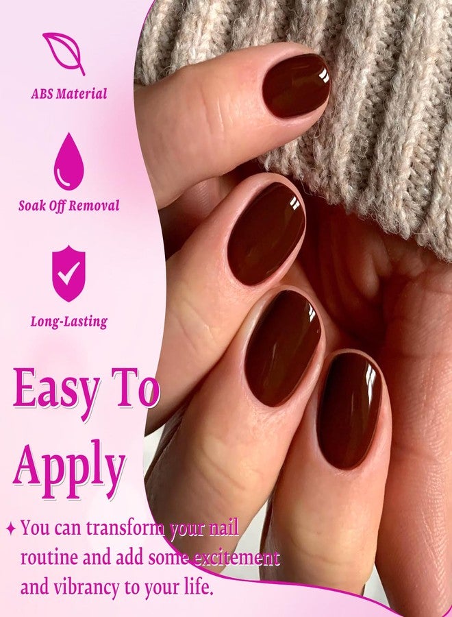 LuckForever 576pc Round Square Press on Nails Short Fake Nails with Glue Tabs, Extra Short Acrylic Nails Press ons Nail Square Glue on Nails Artficial Fingernails False Stick Nail for Women Girls - Image 3