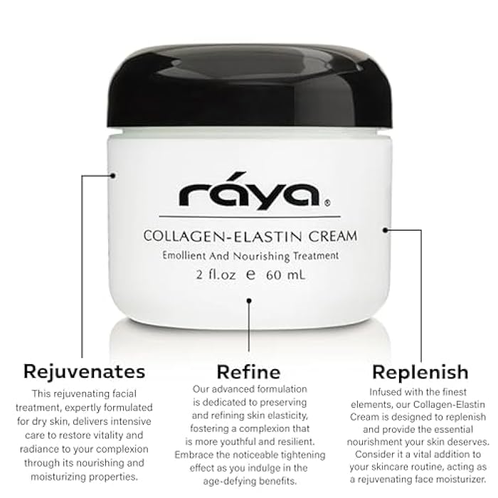 Raya Collagen-Elastin Cream (401) | Nourishing and Moisturizing Facial Treatment for Dry Skin | Helps Reduce Fine Lines and Wrinkles | Calms, Tones, Refines, and Firms - Image 3