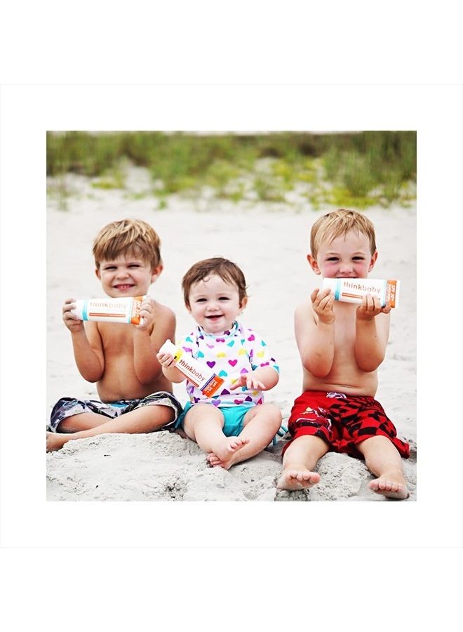 Think Thinkbaby SPF 50+ Baby Sunscreen – Safe, Natural Sunblock for Babies - Water Resistant Sun Cream – Broad Spectrum UVA/UVB Sun Protection – Vegan Mineral Sun Lotion, 6oz  - Image 4
