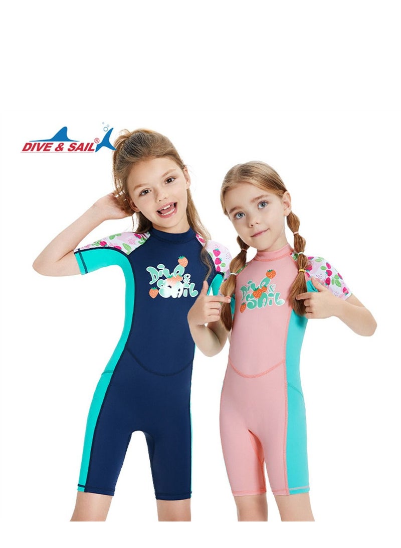 DIVE & SAIL Keep Warm Children Diving Suit Three-layer High Elastic Wetsuit For Girls Multicolour - Image 1