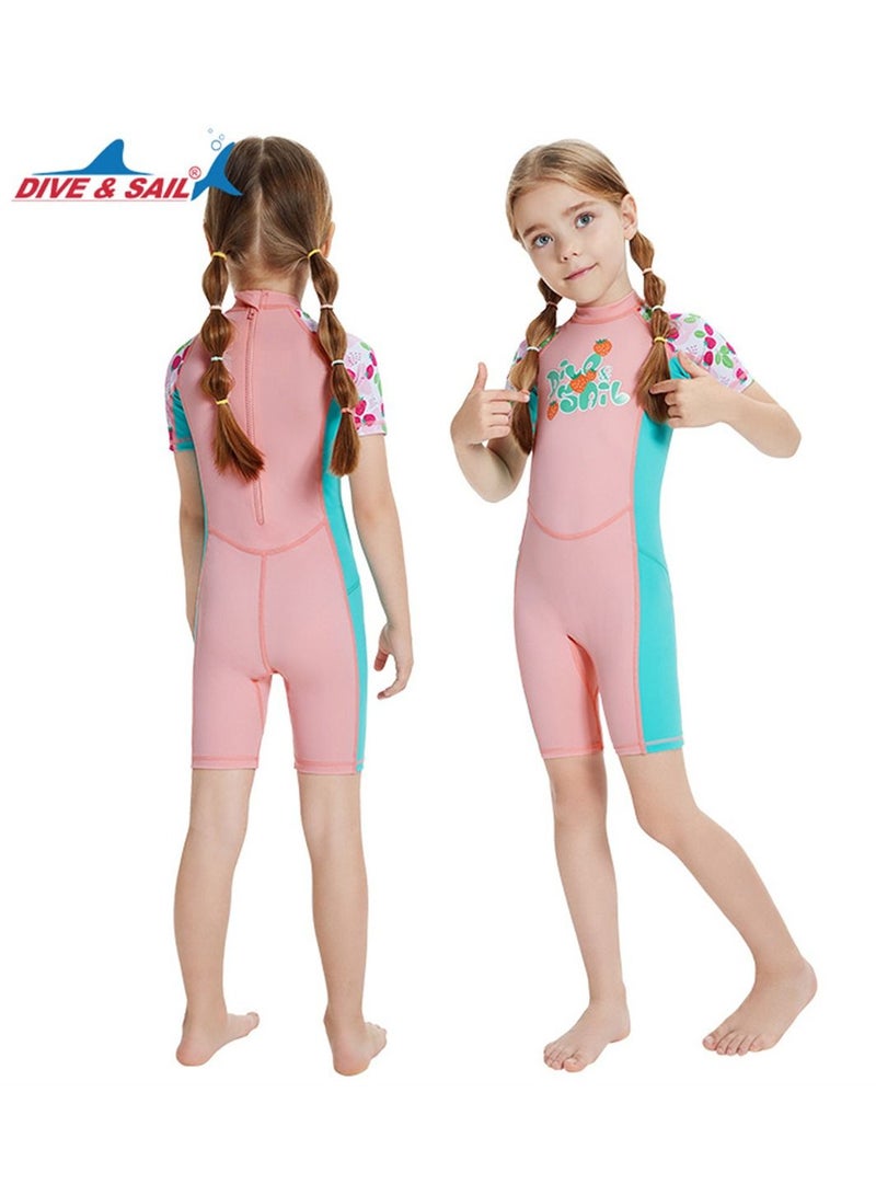 DIVE & SAIL Keep Warm Children Diving Suit Three-layer High Elastic Wetsuit For Girls Multicolour - Image 2