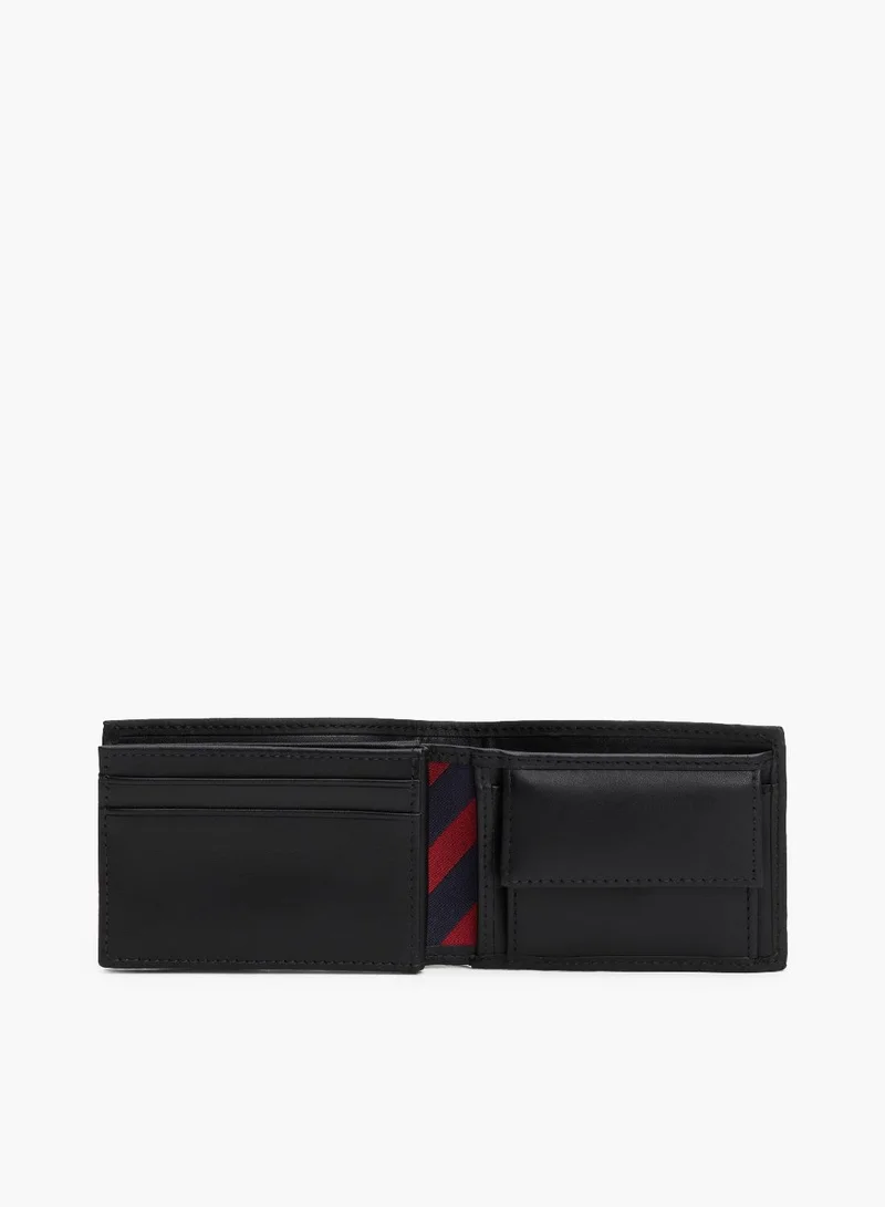 TOMMY HILFIGER Men's Small Bifold Wallet - Leather, Black