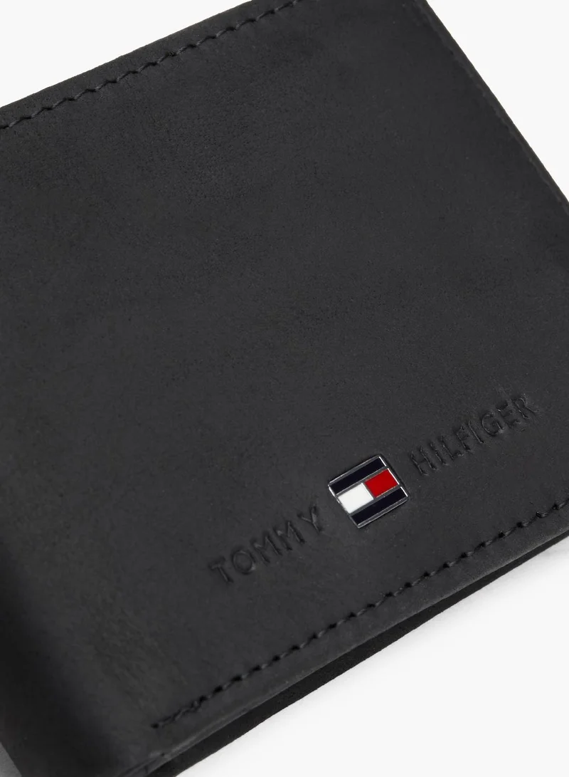 TOMMY HILFIGER Men's Small Bifold Wallet - Leather, Black