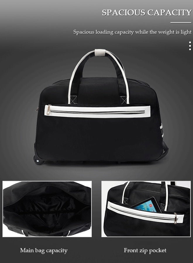 DUNISO Rolling Duffle Bag with 2 Wheels, Holdall Carry on Bag, Lightweight Trolley Bag, Waterproof & Large Capacity Luggage Bag for Women, Men, Short Trip, Overnight Business Travel - Image 3