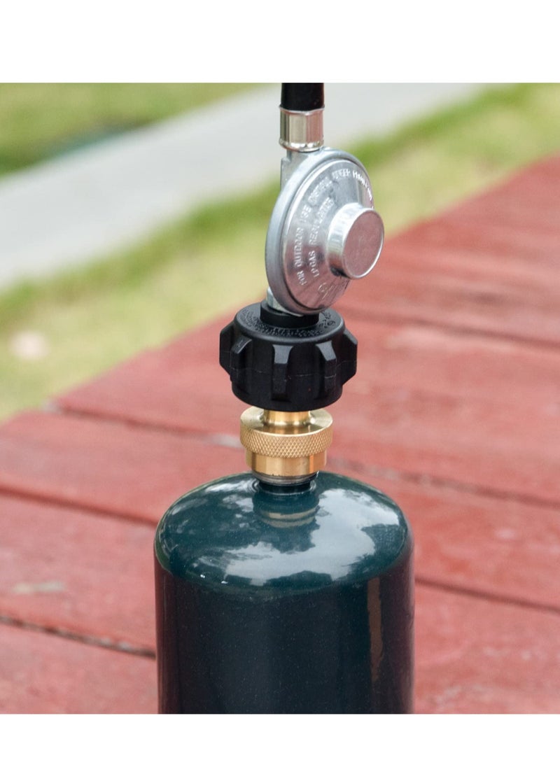Generic - 1lb Propane Tank Adapter - Convert 20lb Tanks to 1lb Bottles, Easy Fill for Camping & Grilling, Durable Solid Brass Design, Perfect for Portable Propane Use - Image 1