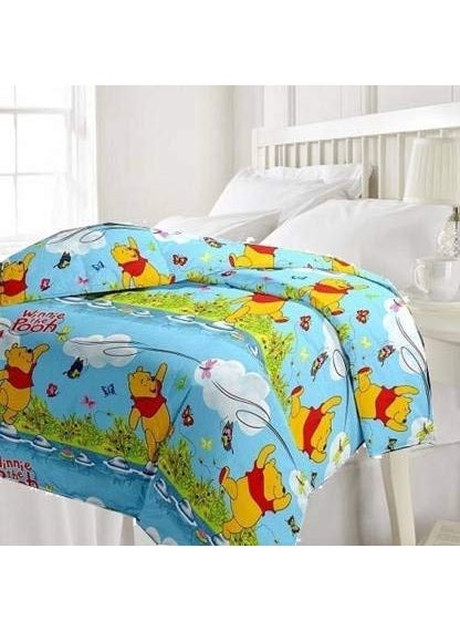 Wonder Look - WONDERLOOK Microfiber Cartoon Kids Design Print Reversible AC Blanket Multicolor Pooh and Miss Minnie Print Single Bed Set of 2 Pcs - Image 1