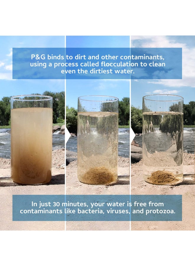 P&G Purifier of Water P&G Purifier of Water Portable Water Purifier Packets. Emergency Water Filter Purification Powder Packs for Camping, Hiking, Backpacking, Hunting, and Traveling. (4 Packets)  - Image 4