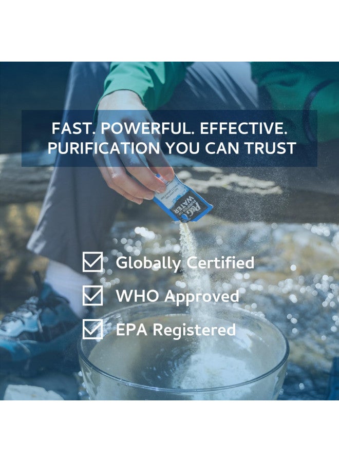 P&G Purifier of Water P&G Purifier of Water Portable Water Purifier Packets. Emergency Water Filter Purification Powder Packs for Camping, Hiking, Backpacking, Hunting, and Traveling. (4 Packets)  - Image 2