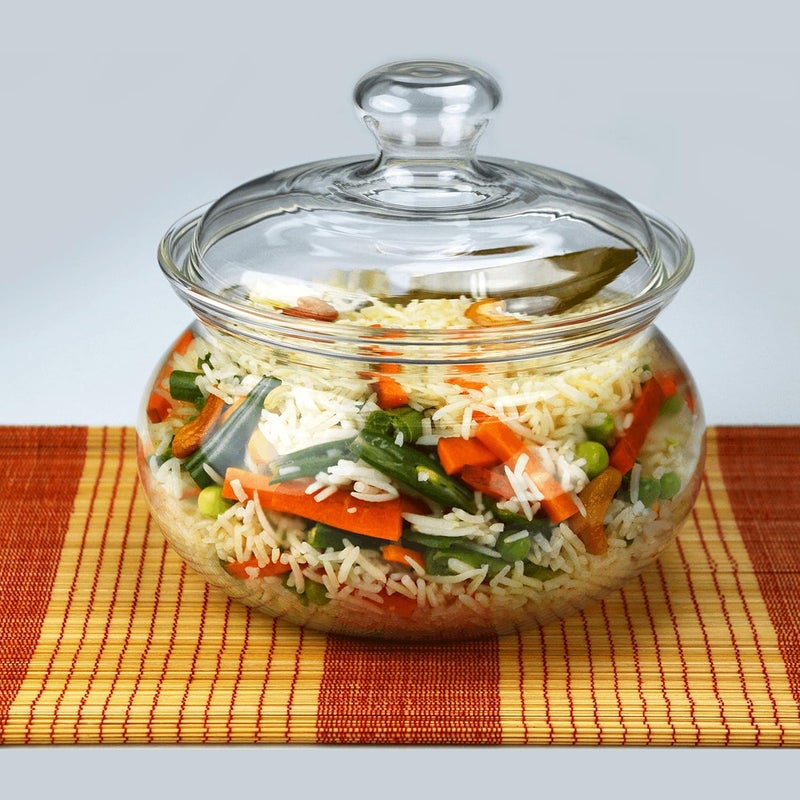 VERTIS Cook Serve Casserole with Glass Lid 1L Flameproof - Image 1