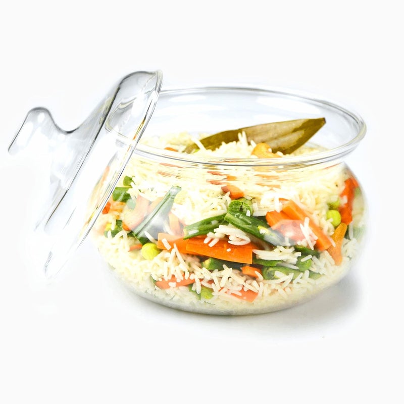VERTIS Cook Serve Casserole with Glass Lid 1L Flameproof - Image 3