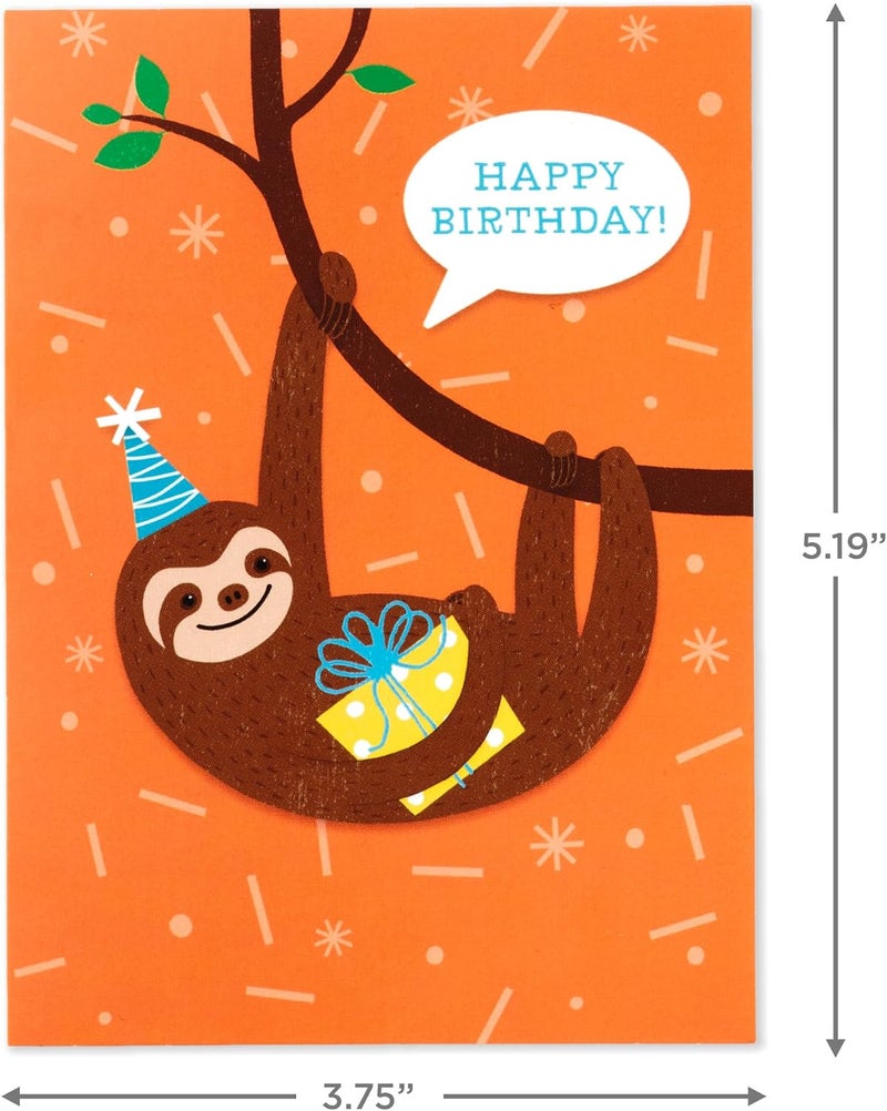 Hallmark Birthday Cards for Kids Assortment - 48 Cards Featuring Dinosaurs, Sloths, Unicorns, Flamingos, Turtles, and Sharks - Image 3