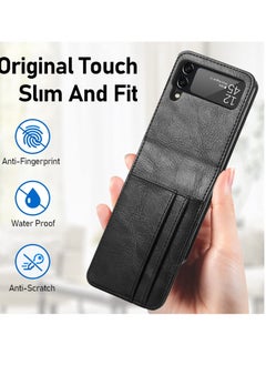 KASTWAVE Compatible with Samsung Galaxy Z Flip 3 Case, Business Style Premium Leather Galaxy Z Flip 3 Wallet Case with Card Holders for Women Men Protective Phone Case for Samsung Galaxy Z Flip 3 5G 2021  - Image 5