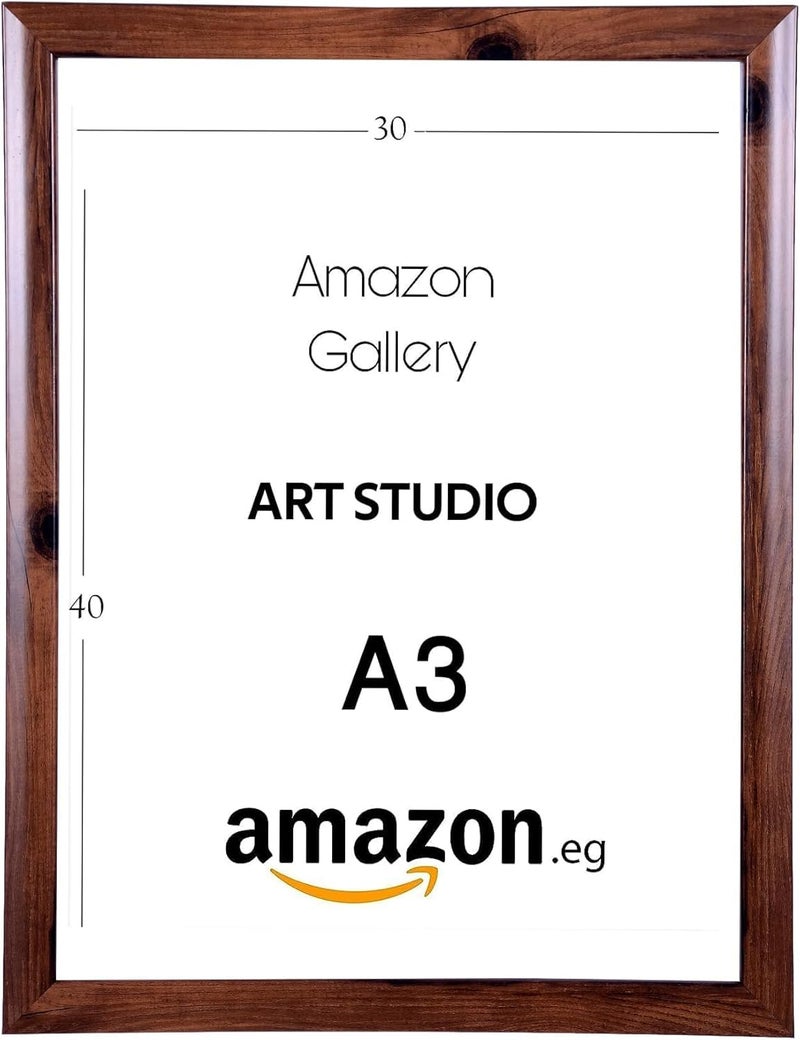 Photo Frame Set, A3 Size 30x40 cm, Wall-Mounted, Pack of 6 (Brown-M10) - Image 2
