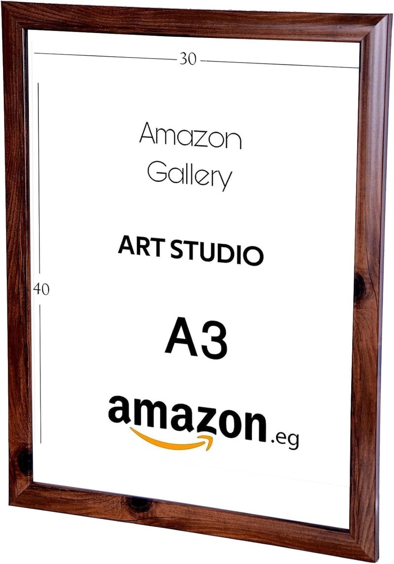 Photo Frame Set, A3 Size 30x40 cm, Wall-Mounted, Pack of 6 (Brown-M10) - Image 5