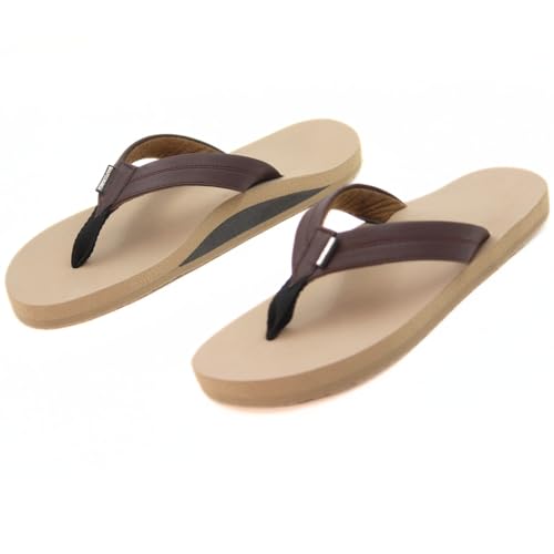 SHAPECRUNCH Arch Support Slippers for Men - Ortho Slippers with MCR Sole to Reduce Pressure on Feet, Joints, and Back (Beige-Brown, UK Footwear Size System, Adult, Men, Numeric, Medium, 7) - Image 5
