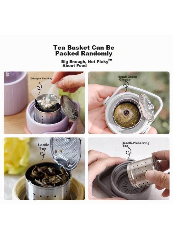 Buydeem Tea Infuser Mug, Heat-resistant Glass Portable Cup For Outdoor Use, Travel Mug, Gift Cup - Image 5
