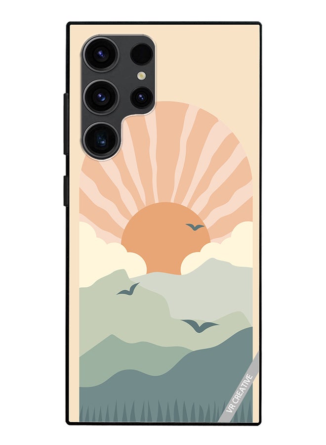 VR CREATIVE Protective Case Cover For Samsung Galaxy S24 Ultra Abstract Landscape Design Multicolour - Image 1