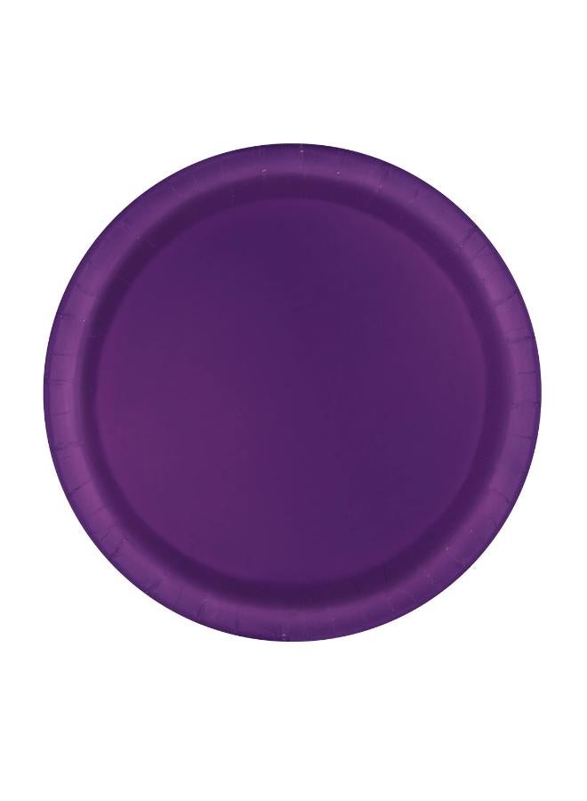 Unique 20 طبق بنفسجي داكن 7 بوصة