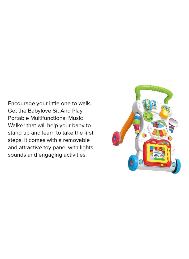 Rally Multi-Functional Activity Musical Walker Speed Control And Adjustable Wheels 46x12x34cm  - Image 2