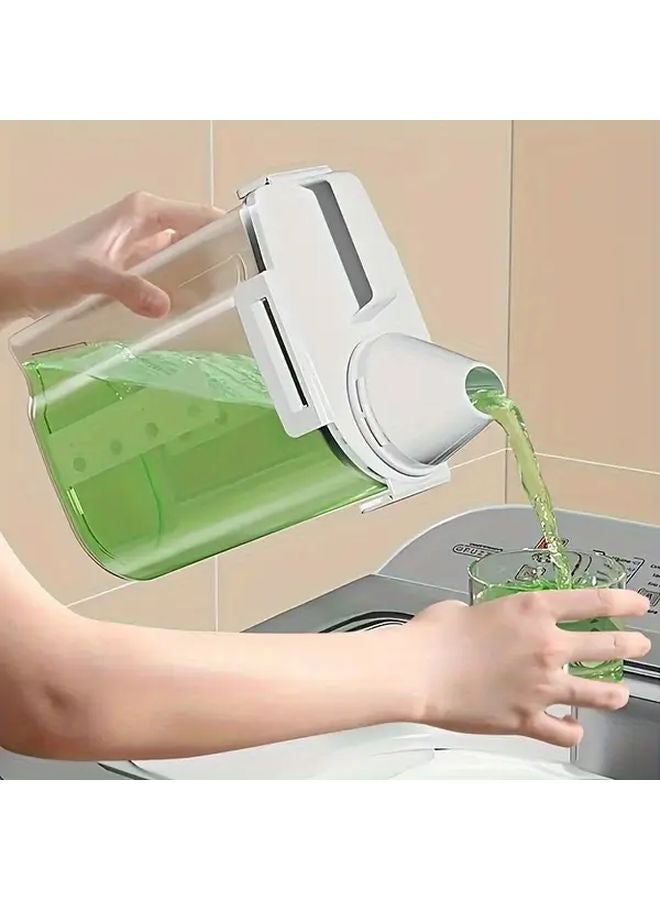 موزع المنظفات الأبيض الشفاف عالي السعة للغسيل وغسل الأطباق والتنظيف - Image 2