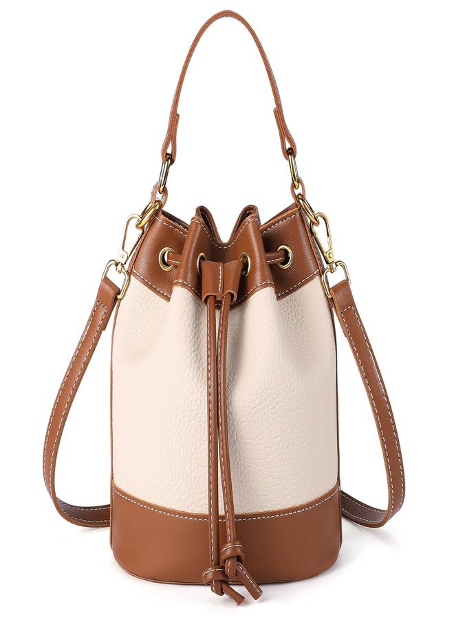 FALAN MULE Bucket Bag for Women Vegan Leather Drawstring Crossbody Purse Top Handle Hobo Handbags - Image 1