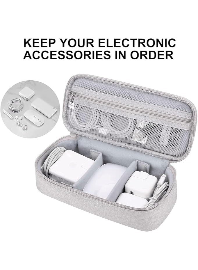 erorex Electronic Accessory Bag, Portable Electronic Accessories Bag Organizer, Travel Gadgets Storage Case, Cable Organizer Pouch, Compatible for Charger USB Cables Sd Memory Cards Earphone - Image 5