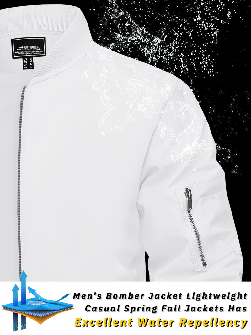 TACVASEN Varsity Jacket Men Men's Jackets with Inside Pockets Men's Lightweight Flight Bomber Jackets Men's Bomber Jackets Windbreaker Spring - Image 2