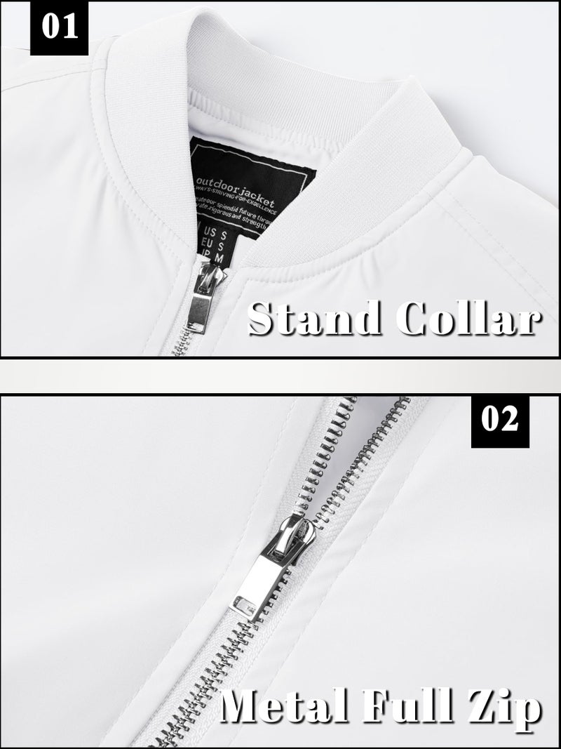 TACVASEN Varsity Jacket Men Men's Jackets with Inside Pockets Men's Lightweight Flight Bomber Jackets Men's Bomber Jackets Windbreaker Spring - Image 5