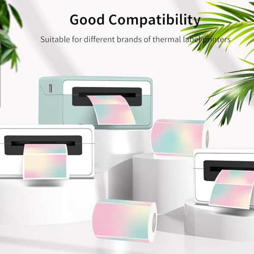 Yegawen 3x2 inch Pink Direct Thermal Labels for Shipping, Barcodes, Address, Waterproof Thermal Stickers Compatible with Rollo Label Printer & Zebra Desktop Printers- Gradient Color - Image 4