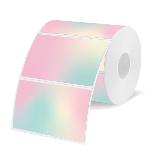 Yegawen 3x2 inch Pink Direct Thermal Labels for Shipping, Barcodes, Address, Waterproof Thermal Stickers Compatible with Rollo Label Printer & Zebra Desktop Printers- Gradient Color - Image 1