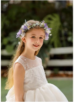 Boho Wedding Floral Crown Woodland Fairy Crown Flower Girl Rose Crown Hair Wreath With Tail Dfs28 (Lavender) - pzsku/ZED4589DD12D79D552B75Z/45/_/1696664470/743670e7-bef2-4592-b74a-1aff01cf386a