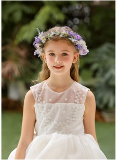 Boho Wedding Floral Crown Woodland Fairy Crown Flower Girl Rose Crown Hair Wreath With Tail Dfs28 (Lavender) - pzsku/ZED4589DD12D79D552B75Z/45/_/1696664471/db055d40-c736-4311-9b6e-03f393a58c82