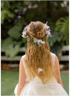 Boho Wedding Floral Crown Woodland Fairy Crown Flower Girl Rose Crown Hair Wreath With Tail Dfs28 (Lavender) - pzsku/ZED4589DD12D79D552B75Z/45/_/1696664473/492aac4c-914b-4a2e-ba62-e9e7d02d4546