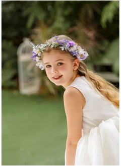 Boho Wedding Floral Crown Woodland Fairy Crown Flower Girl Rose Crown Hair Wreath With Tail Dfs28 (Lavender) - pzsku/ZED4589DD12D79D552B75Z/45/_/1696664477/40f54da7-ac06-44dd-83e3-4b9fd8d24a67