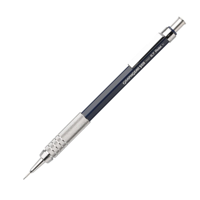 Pentel GraphGear 500 Mechanical Drafting Pencil, (0.7mm), Medium Line, Blue Barrel (PG527C) - Image 1