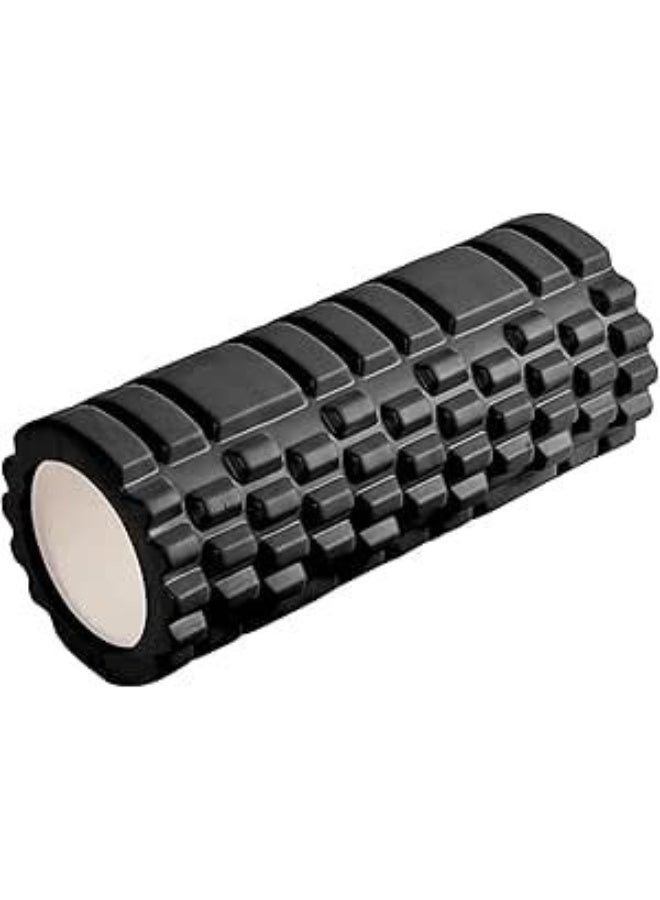 أسطوانة إسفنجية للتمارين الرياضية واليوجا وتمارين اللياقة البدنية باللون الأسود - Image 1