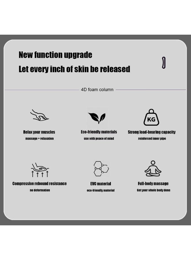 أسطوانة إسفنجية للتمارين الرياضية واليوجا وتمارين اللياقة البدنية باللون الأسود - Image 4