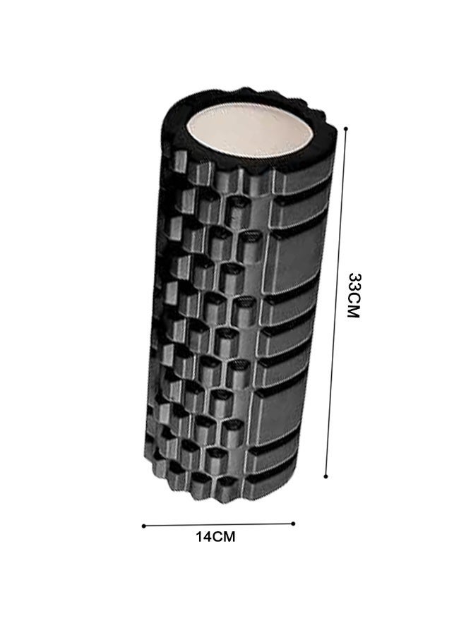 أسطوانة إسفنجية للتمارين الرياضية واليوجا وتمارين اللياقة البدنية باللون الأسود - Image 2