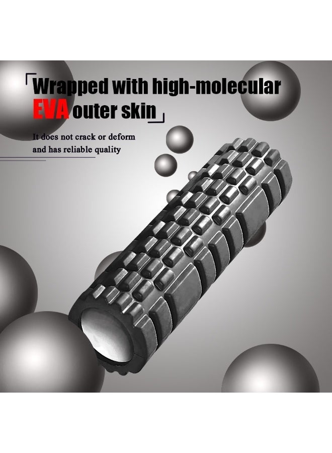 أسطوانة إسفنجية للتمارين الرياضية واليوجا وتمارين اللياقة البدنية باللون الأسود - Image 3