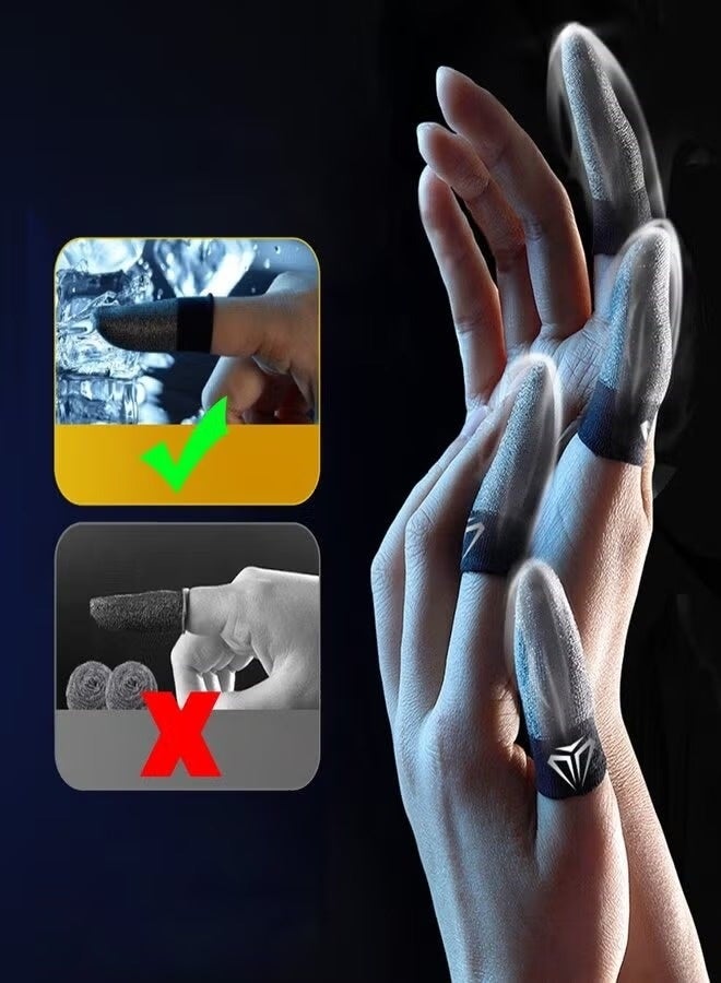 Beauenty 2 Pair Finger Sleeves For Gaming Thumb Finger Sleeves For Game Pubg Mobile Anti Slip Finger Gloves With Box Games Accessories - Image 2