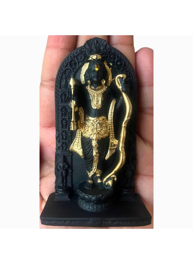 GJ Lord Ram Lalla Idol Figurine Statue for Home, Offic, Shop & Car Decor, Standard Size, Black, Hindu Deity - Image 1