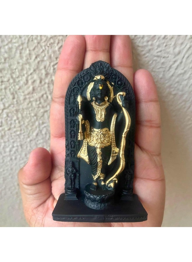 GJ Lord Ram Lalla Idol Figurine Statue for Home, Offic, Shop & Car Decor, Standard Size, Black, Hindu Deity - Image 2