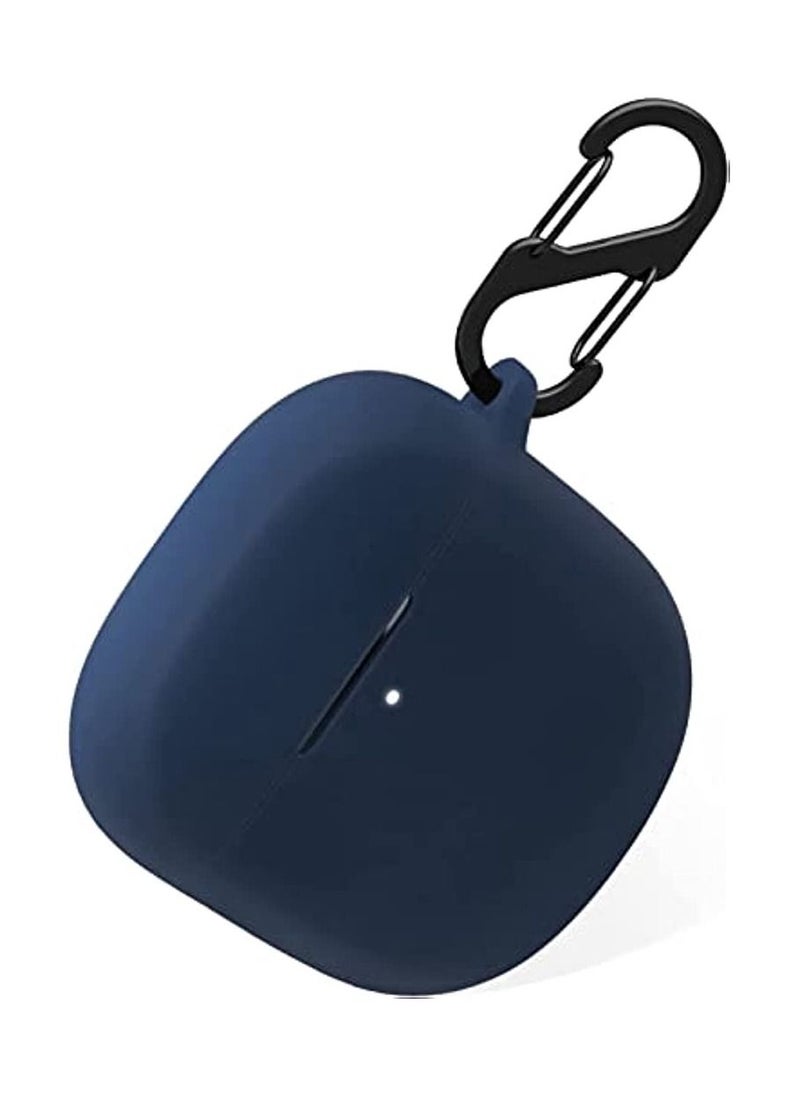 OIMG Silicone Case Protective Cover With Carabiner For Bose Quietcomfort Earbuds Ii (Navy)  - Image 1