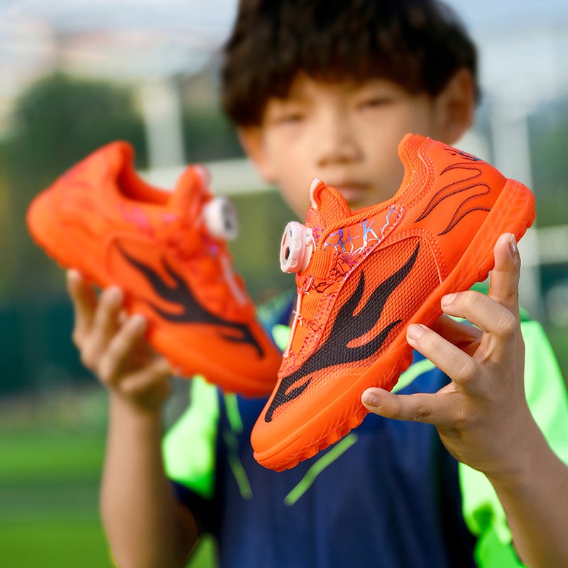 Summer Mesh Breathable Knob Children'S Football Shoes Boys Primary School Tf Broken Spike Football Training Shoes Women - Image 2
