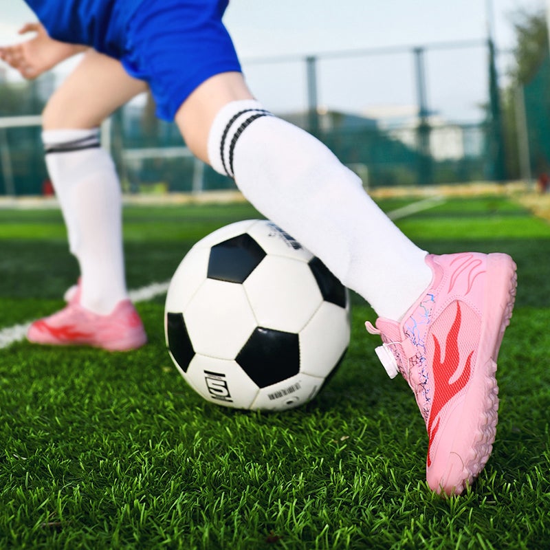Summer Mesh Breathable Knob Children'S Football Shoes Boys Primary School Tf Broken Spike Football Training Shoes Women - Image 5