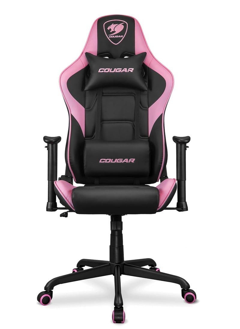 Cougar Cougar Armor Elite Eva Gaming Chair – Pink Ergonomic Reclining Chair with 2D Armrests, Head & Lumbar Support, Steel Frame & Premium PVC Leather  - Image 2