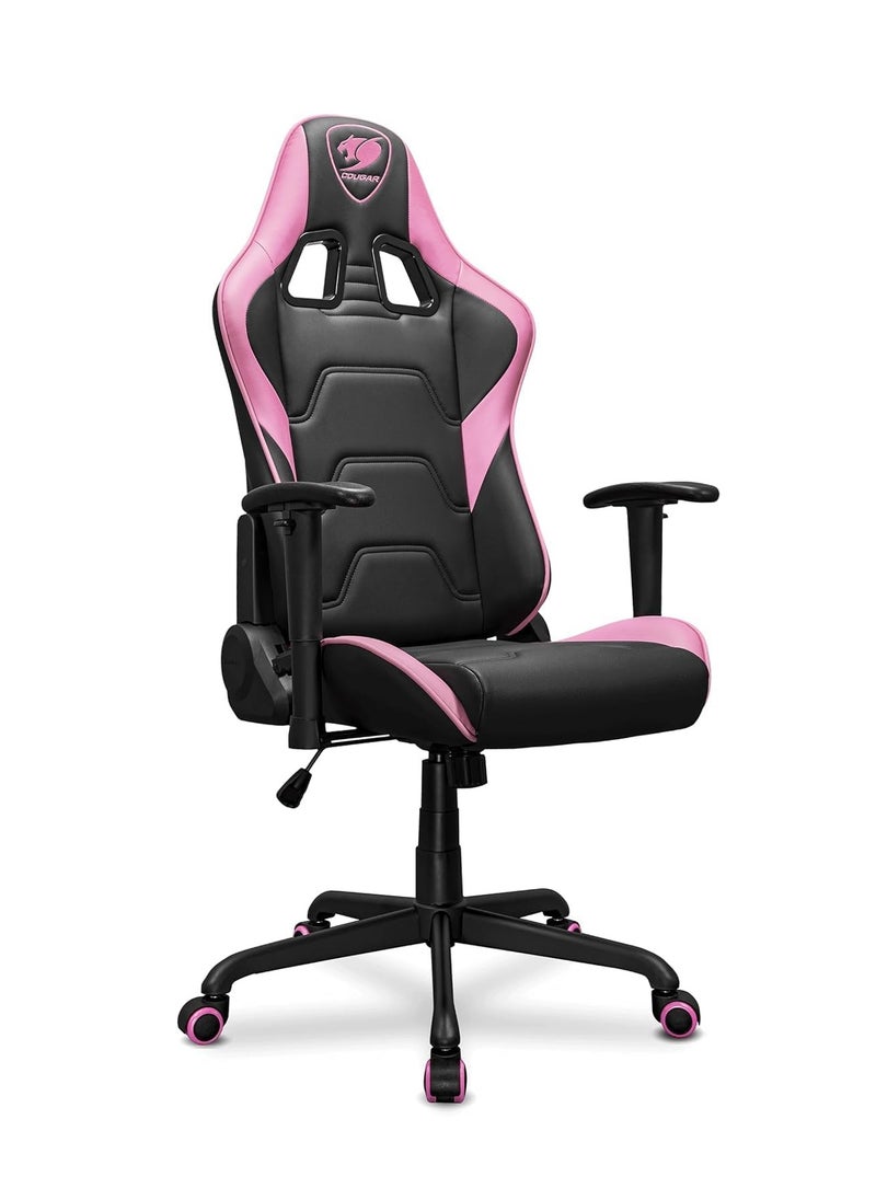 Cougar Cougar Armor Elite Eva Gaming Chair – Pink Ergonomic Reclining Chair with 2D Armrests, Head & Lumbar Support, Steel Frame & Premium PVC Leather  - Image 1