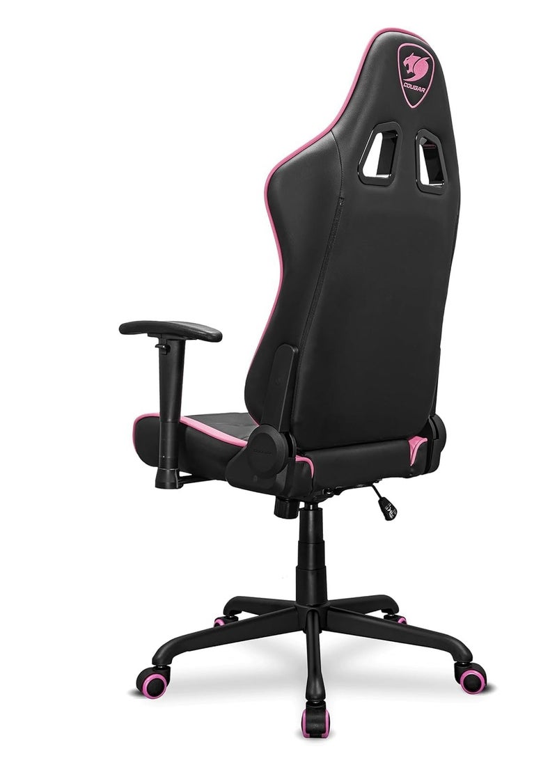 Cougar Cougar Armor Elite Eva Gaming Chair – Pink Ergonomic Reclining Chair with 2D Armrests, Head & Lumbar Support, Steel Frame & Premium PVC Leather  - Image 5
