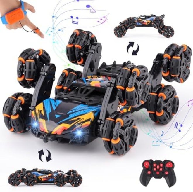 NEXBOX Cool 8-Wheel Hand-Controlled RC Stunt Car – Gesture-Sensing Remote Control Toy for Boys Aged 6-14 - Image 3
