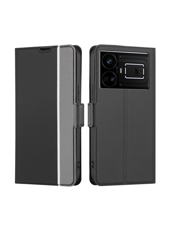 اس-توب جراب هاتف Realme GT5 / GT5 240W من الجلد الصناعي مع أزرار جانبية - Image 1